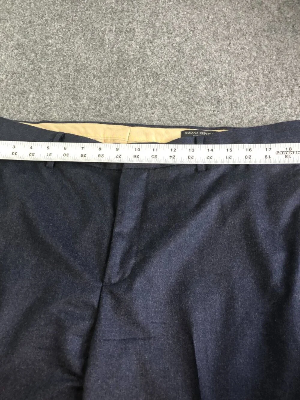 Banana Republic Pants Mens 38x32 Navy Blue Vitale Barberis Canonico Flannel 120s